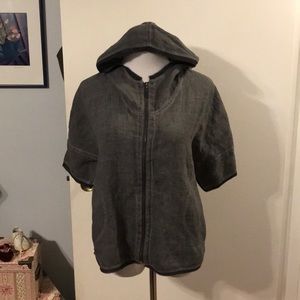 Lauren Vidal gray linen top